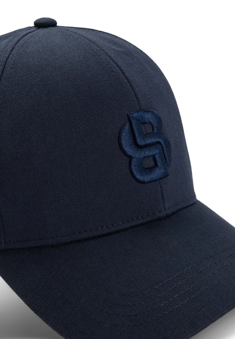 بوس Cotton-twill cap with embroidered Double B monogram